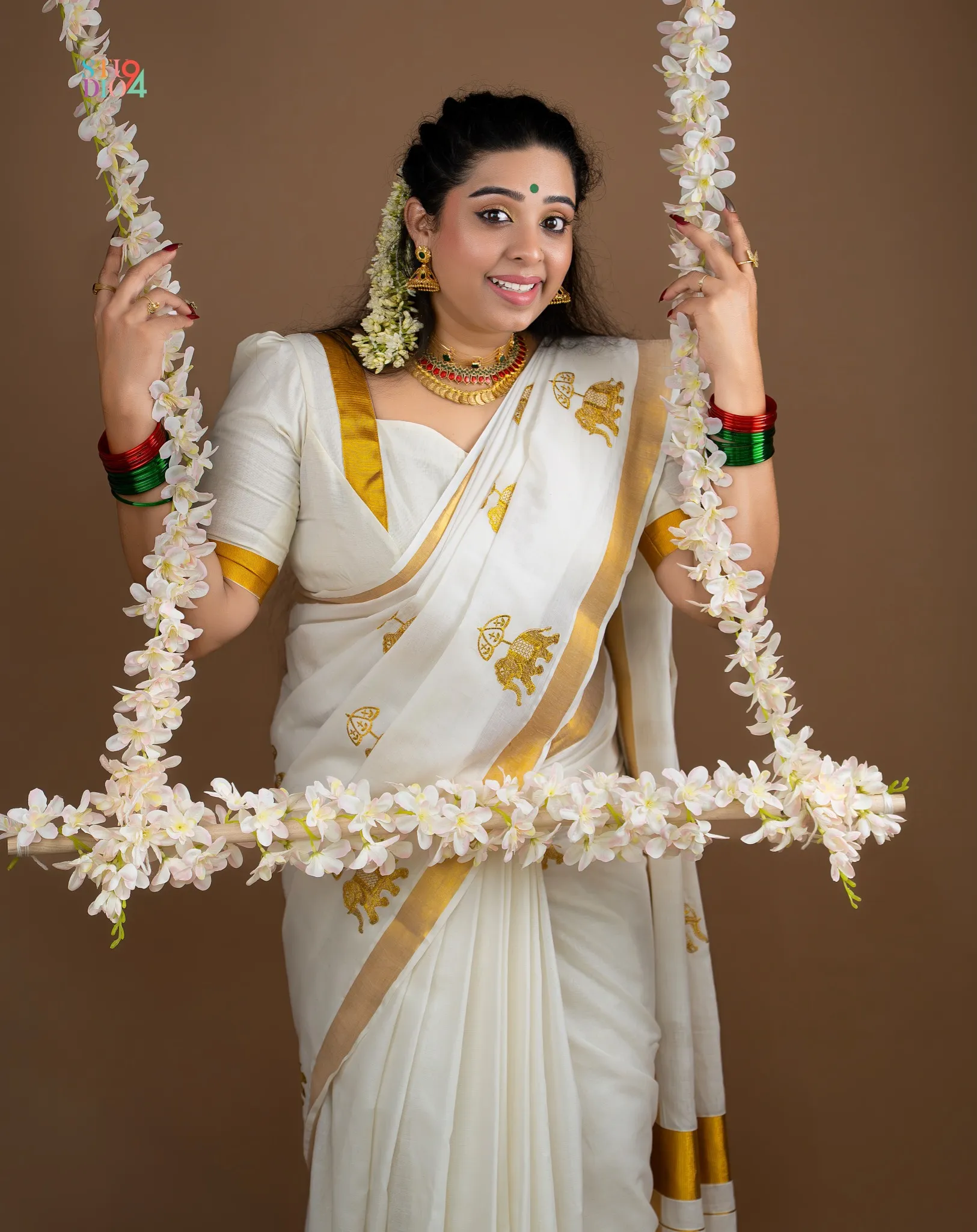 Close cultural studio portrait